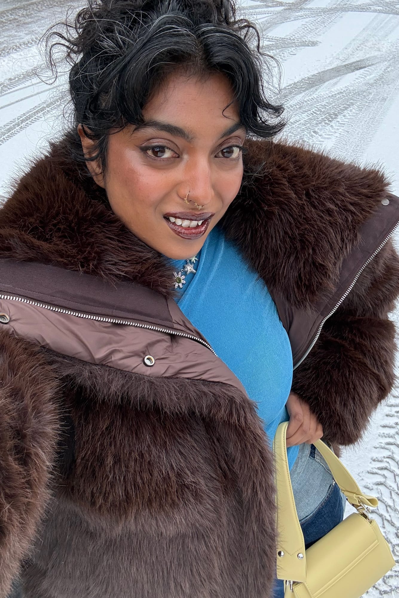 7 Days, 1 Faux Fur Jacket Media Image 2x3 1